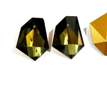 Tabac GF 22x16mm Vintage Swarovski 4741 Kite Stones