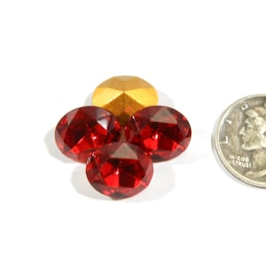 Siam GF 12x10mm Vintage Swarovski 4130/2  Stones