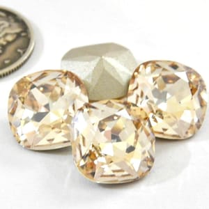 Crystal Honey F 12mm Preciosa Art 4470 Cushion Cut Stone