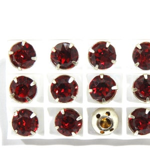 Siam 4 Hole Sliders 10mm Vintage Swarovski 1200 Dentelle