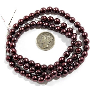 Eggplant 3mm, 4mm, 6mm Czech Pearls