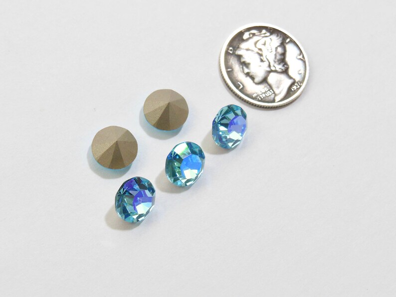 39ss - 8mm Aqua Bohemica Sparkles F Preciosa Maxima Chatons