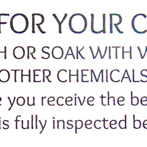 May include: Caring for your crystals: Do not wash or soak with water or any other chemicals. To make sure you receive the best quality, all merchandise is fully inspected before shipping.