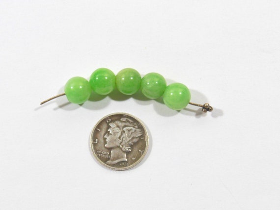 Green Chinese Jade Beads 8mm