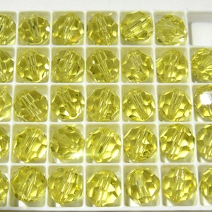 Jonquil  10mm Swarovski 199/5000 Vintage Beads - 4 Pieces