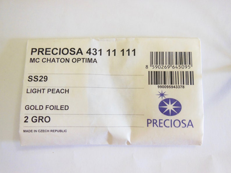 Light Peach F 29ss - 6mm Preciosa Optima Chatons