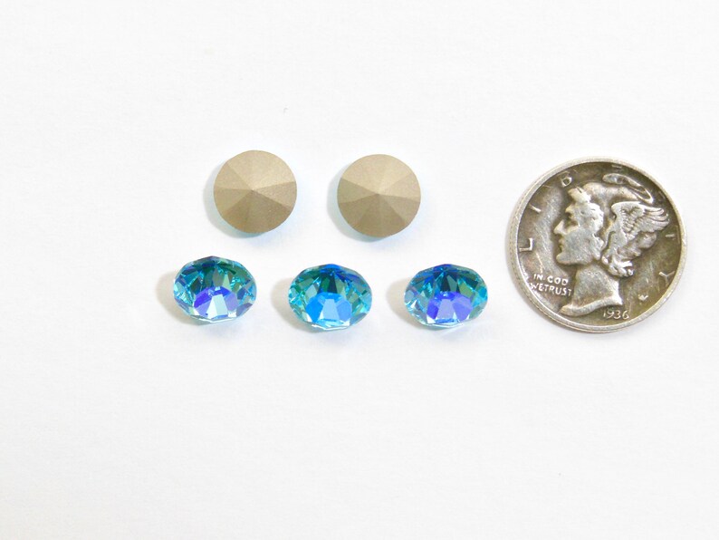 39ss - 8mm Aqua Bohemica Sparkles F Preciosa Maxima Chatons