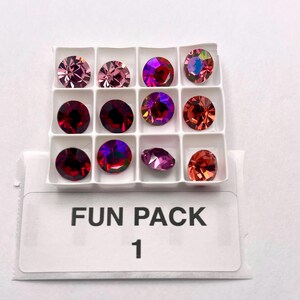 Fun Pack #1 39ss - 8mm Swarovski and Preciosa  Chaton Rhinestones