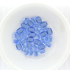 Swarovski 4600 Light Sapphire 7x5mm Vintage Kristall Steine UnFoiled 6 Stück