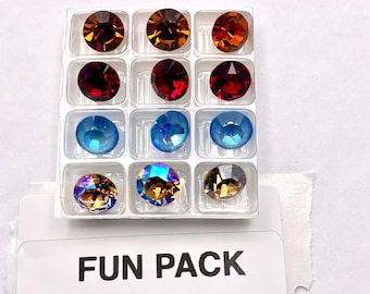 Fun Pack #1 39ss - 8mm Swarovski and Preciosa  Chaton Rhinestones