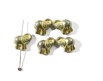 Czech Glass Elephant 20mm Various Colors