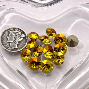 Citrus Green Brandy F (39ss - 8mm) Swarovski 1088  Xirius Chatons Rhinestones