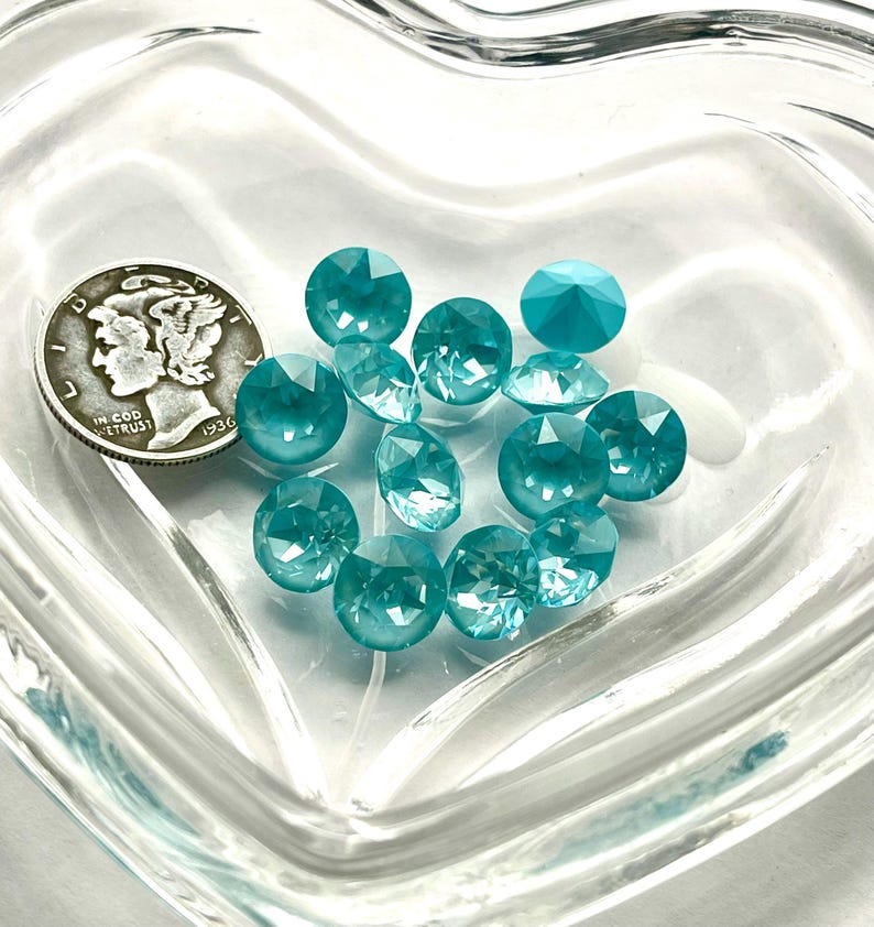 Paradise Blue Lux UNF 29ss - 6mm, 39ss - 8mm Swarovski 1088 Xirius ...