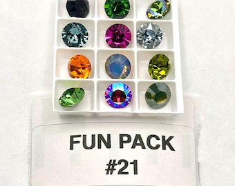 Fun Pack #3 39ss- 8mm Swarovski and Preciosa  Chaton Rhinestones Rivolis
