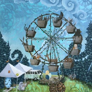 Woodland Wheel Print