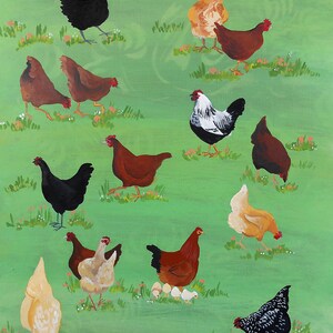 Chicken Print, Hen Print