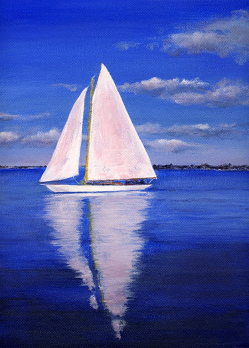 painting of sailboats