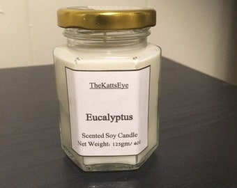 Vela de soja con aroma a eucalipto