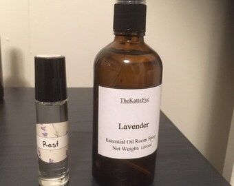 Set de spray de ambiente con aceite esencial de lavanda y bola de rodillo
