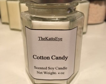 Vela de soja con aroma a algodón de azúcar