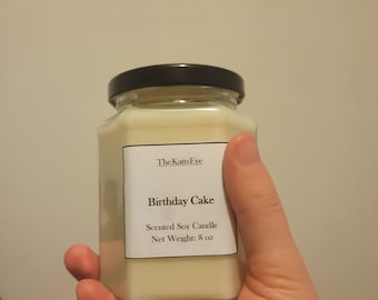 Vela de soja con aroma a pastel de cumpleaños