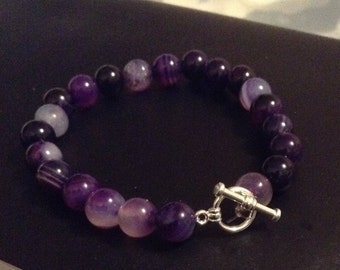 Pulsera de ágata con bandas