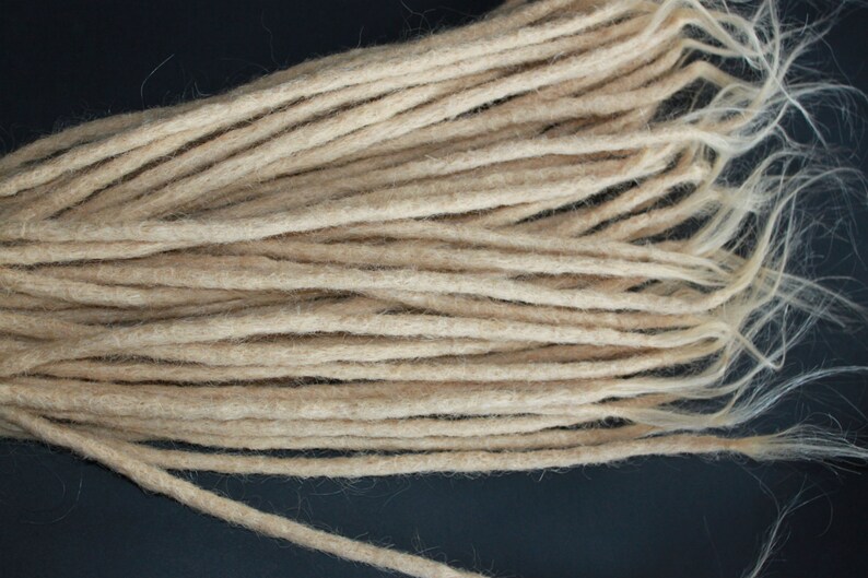 20 Blonde Human Hair Dreadlock Extensions 50 Cm Long 10 Mm Etsy