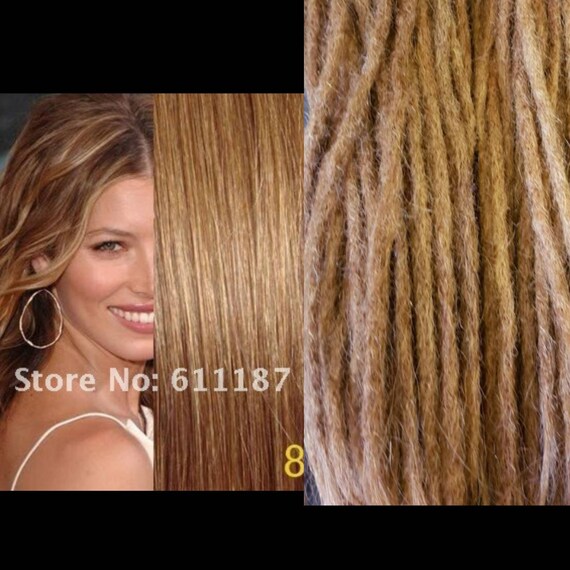 10 Light Brown 13 14 Inches 7 9mm Thick Human Hair Dreadlock Etsy