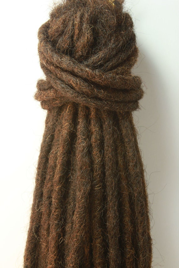 100 Dark Brown Dreads 18 Inches 6 Mm Thick Human Hair Etsy