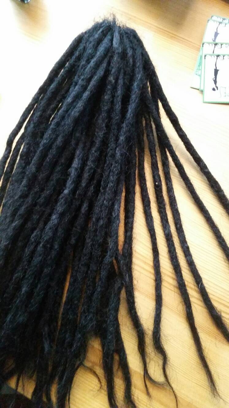 70 Very High Quality 10 Inch Micro Thin Black Human Hair Dreadlock