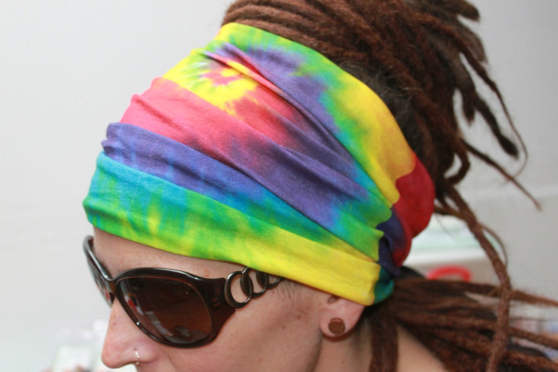 2 Tie Dye Headbands Headwraps Lightweight Soft Comfortable Etsy