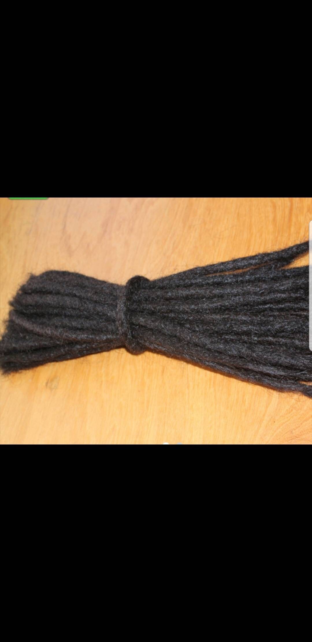 20 Very High Quality Black Human Hair Dreadlock Extensions 45 50