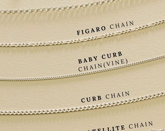 Sterling Silver Chain Necklace • Dainty Layering Chains, Handmade