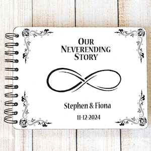 Personalized Wedding Guest Book – Neverending Story Inspired Guestbook, Romantic Advice or Vow Book Custom Wedding Keepsake Anniversary Gift