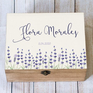 Gepersonaliseerde aandenkendoos, aangepaste herinneringsdoos, verjaardagsdoos, houten kaartenkist, aangepaste kaartdoos, kaart-/fotohouder, doos bloemen bruidsmeisjes