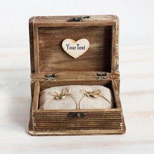 lavender wreath ring box, Personalized wedding box Rustic Wedding Box Ring Bearer Box Large Wedding Box Custom Box Purple wreath Ring pillow image 2