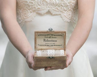 Hochzeit Ringbox, personalisierte Hochzeitsbox, Save the Date Box, Ringträgerbox, Kalender Hochzeitsbox, Ringbox, Ringhalter, rustikale Hochzeit