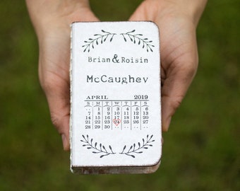 Ring Bearer Box, Save the Date Wedding ring box Personalized wedding box Custom Ring box Calendar ring box Wedding ring holder Book ring box