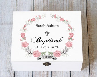 Christening Keepsake box, Personalized Baptism Memory Box, Custom Baptism Gift, Keepsake Box, Baptism Christening gift, Blessing Ceremony