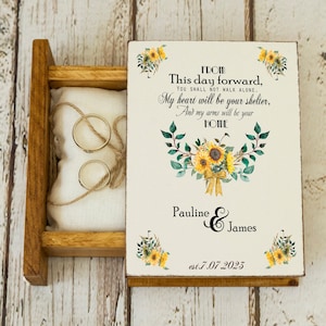 Rustic Wedding Box, Sunflowers Ring Bearer Box Personalized Wedding Ring Box Sunflowers Keepsake Custom ring box Proposal box Еngagement box