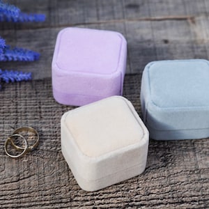 Velvet wedding ring boxes, Luxury wedding box, Velvet ring bearer boxes, Ring holders, Pink Velvet Box, Engagement box, Proposal Ring Box,