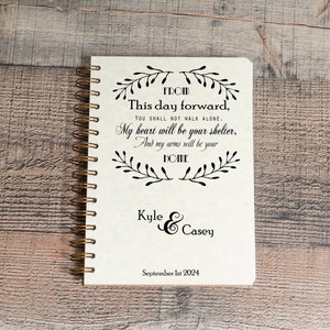 Customized Wedding Guest Book Advice and Vow Book Romantic Wedding Guestbook Memory Book for Bride and Groom Anniversary or Engagement Gift