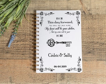Personalized Guest Book, Rustic Wedding Guestbook, Custom quota Wedding Guestbook,  Guest Book, Advice Book