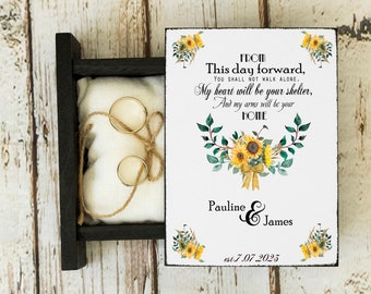 Sunflowers Wedding Box, Rustic Ring Bearer Box, Personalized Wedding Ring Box, Sunflowers Keepsake, Custom ring box, Proposal/Еngagement box