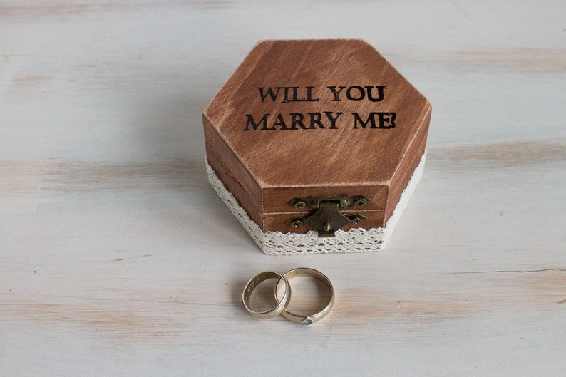 Proposal Ring Box Will You Marry Me Engagement Ring Box With Etsy