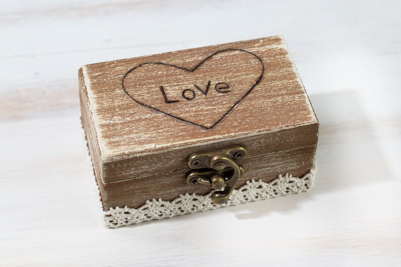 Wedding Ring Bearer Box Rusti Valentine gifts Detroit Mall Custom Finally popular brand