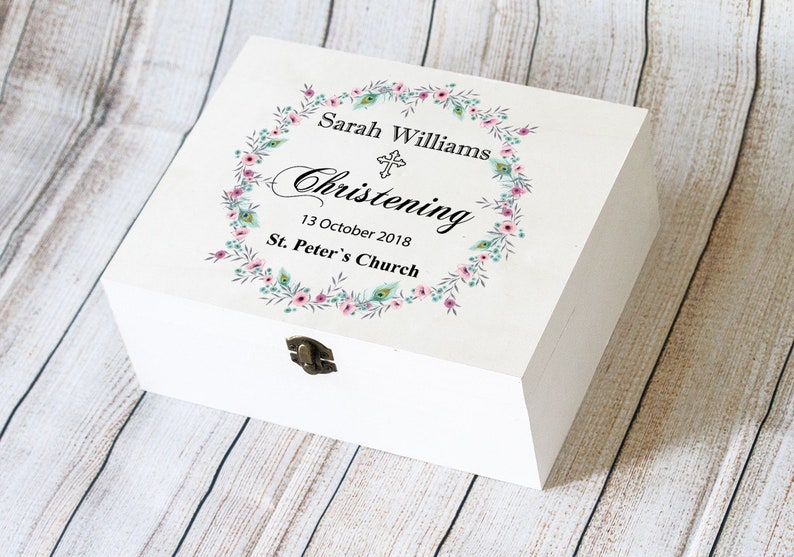 Christening Baby Girl Gift Personalized Christening Keepsake Etsy
