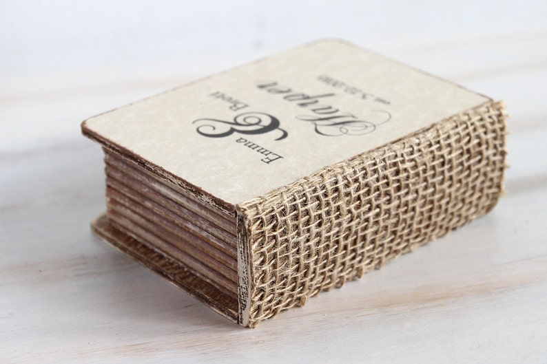 Wedding ring box, Personalized wedding box, Rustic ring bearer box, Engagement box, Ring pillow, Ivory Ring holder, Custom ring box Proposal image 4