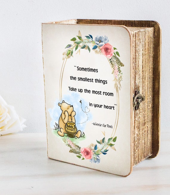 Winnie the Pooh Wooden Box, Personalised Baby Shower Box, Custom