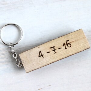 Personalized Keychains, Personalized Wedding Date Keychains, Wedding Gift, Wedding Gift Ideas, Custom Keychain, Personalized Date, image 3